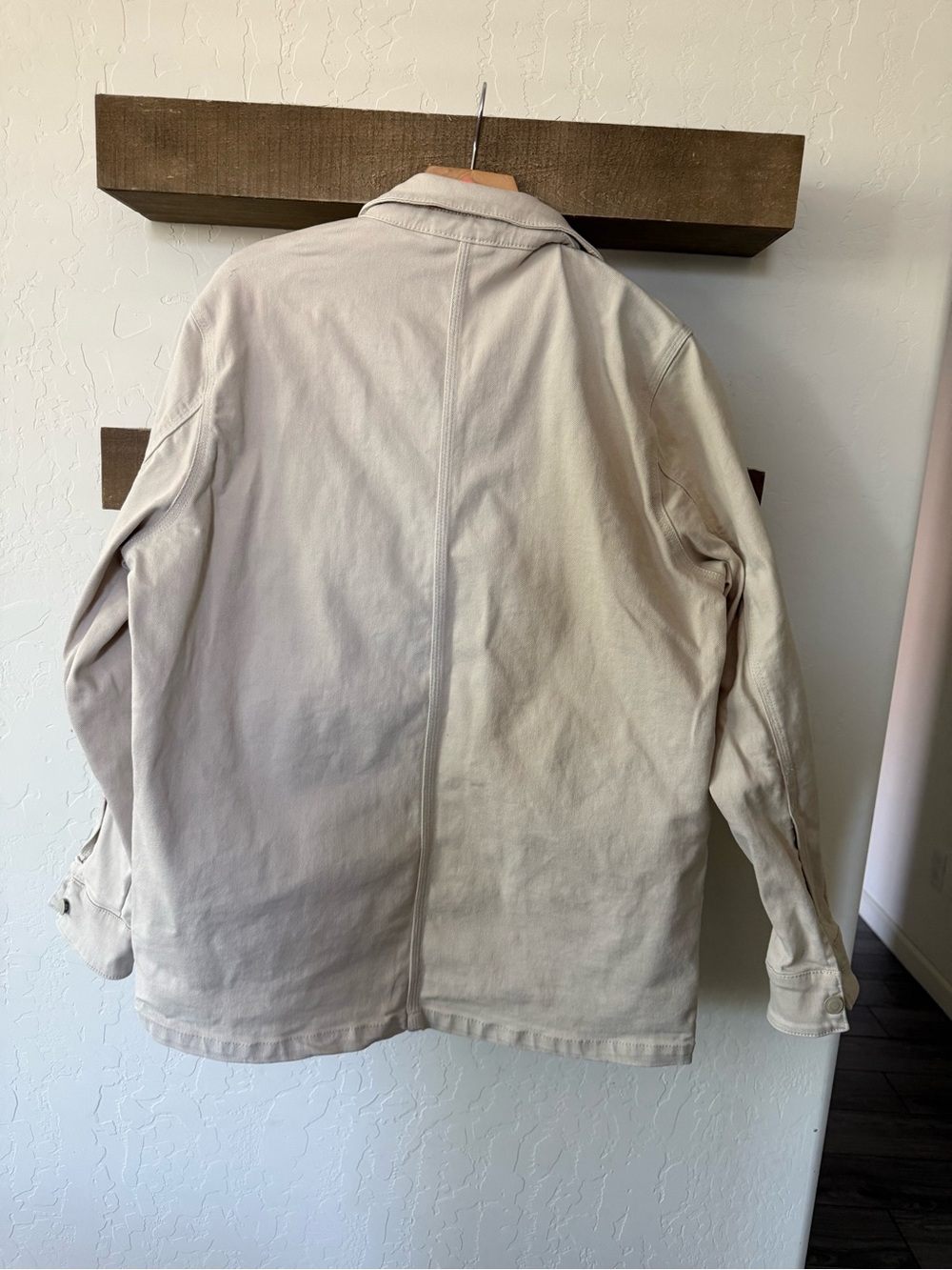 Zara|Canvas denim chore jacket in Off-White ,Workwear Shirt Jacket/anorak•LARGE - Picture 6 of 16